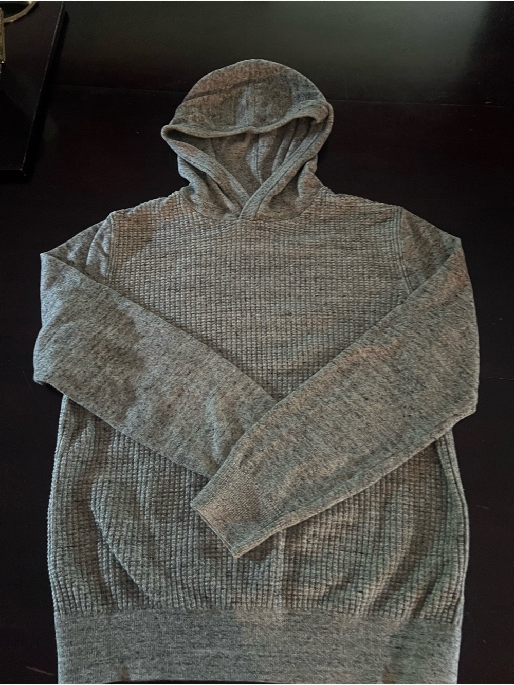 GAP Heather Gray Knit Hoodie Men’s Small So Comfortable and Classy